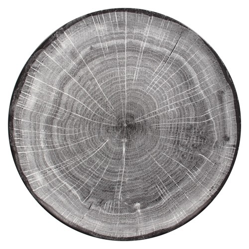 COUPE PLATE FLAT DIAM. 21CM. COLOR BEECH GRAY WOODART RAK PORCELAIN