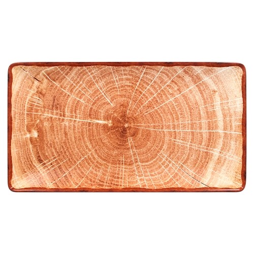 Serveerschaal afm. 33,5x18cm. kleur Timber Brown Woodart RAK Porcelain