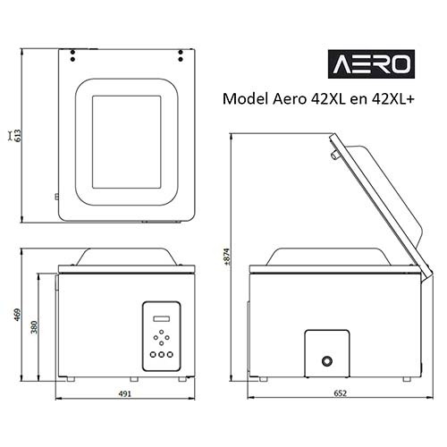 VACUUM PACKAGING MACHINE TABLE MODEL AERO 42XL PLUS HENKELMAN