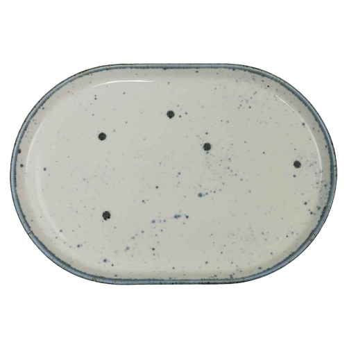 ASSIETTE OVALE DIM. 34X23CM. CRÈME DE COULEUR RÊVEUSE MOODS NOVA