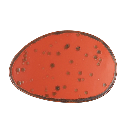 TELLER MITTEL 27X18CM. MOODS REIFE FARBE TERRAKOTTA NOVA