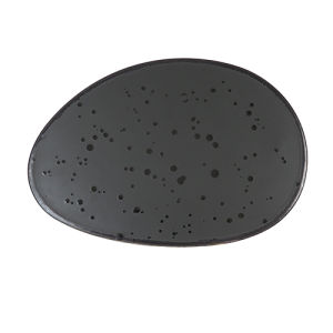 ASSIETTE MOYENNE 27X18CM. MOODS MYSTERIOUS COULEUR NOIR NOVA