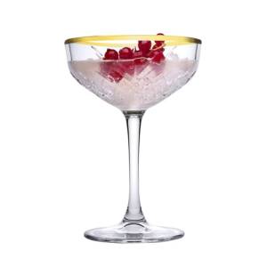 Champagneglas inh. 27cl. gouden rand Timeless Pasabahce
