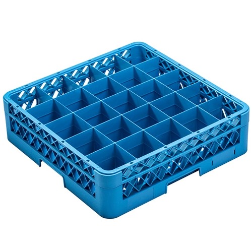 Vaatwaskorf tbv voetglazen 25-vaks | diam. 8,9cm. en hgt. 20cm. | afm. 50x50x26,5cm. Cleaningrack