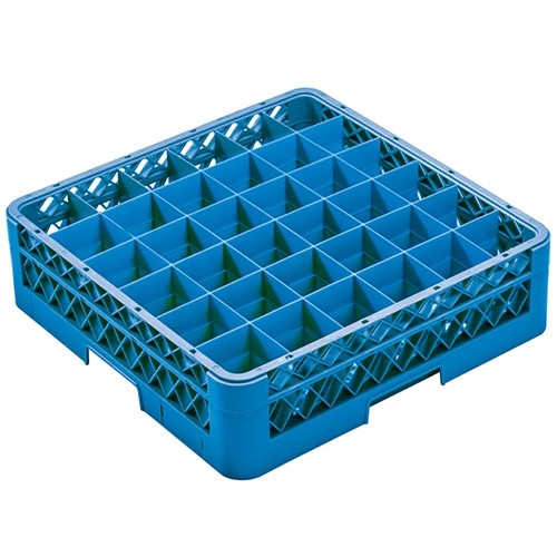 Vaatwaskorf tbv voetglazen 36-vaks | diam. 7,3cm. en hgt. 20cm. | afm. 50x50x22,5cm. Cleaningrack