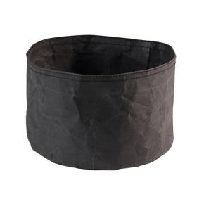 BROTTASCHE DURCHM. 20 CM. H. 13CM. PAPIER SCHWARZ