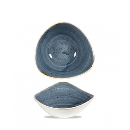Schaal driehoekig kleur Blueberry afm. 15,3cm. Churchill Stonecast