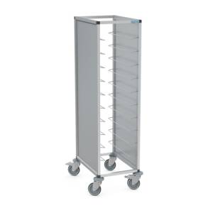 PLATEAUX/CHARIOT DE DEBARQUEMENT 1 COMPARTIMENT EURONORM 1/6 H. 145CM. HUPFER