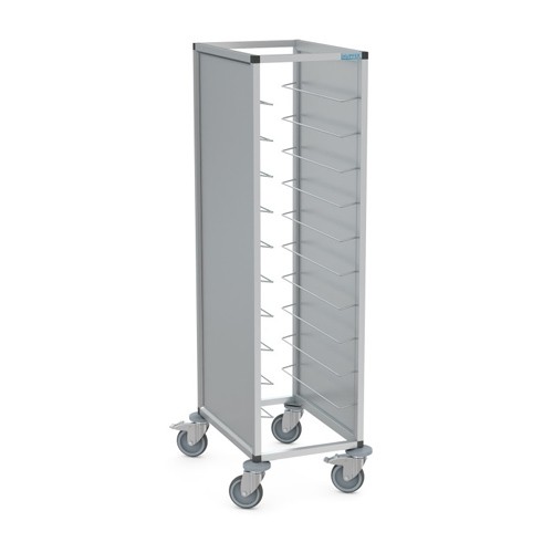 Dienbladen/afruimwagen 1-compartiment Euronorm 1/13 h. 165cm. Hupfer