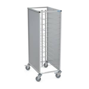 Dienbladen/afruimwagen 1-compartiment 2x trapezium dt 1/18 h. 165cm. Hupfer