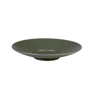 Plate wide rim low mirror 23,5x4,5cm. green GRADESº by Joris Bijdendijk