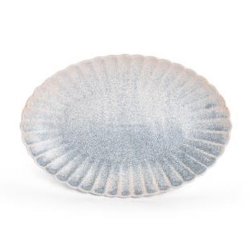 SERVIERTELLERGRÖSSE. 26X17CM. BLAU VERBLASSTE DÜNE F2D