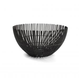 Draadmand diam. 25cm. h12cm. zwart Iris S|P Collection