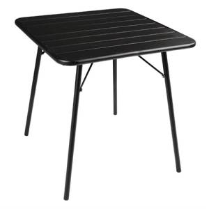 Tafel afm. 70x70cm. hgt. 70cm. opklapbaar zwart staal