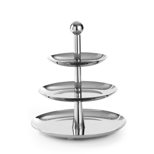 ETAGERES 3 NIVEAUX DIAM. 26,8 cm. HENDI EN ACIER INOXYDABLE