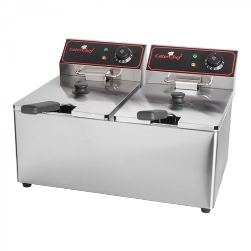 FRYER CONTENTS 8LTR. + 8LTR. 2X230/6500W CATERCHEF