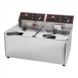 Friteuse inh. 8ltr. + 8ltr. 2x230/6500w Caterchef