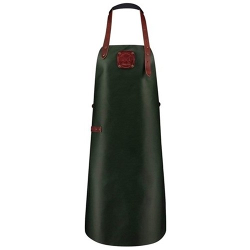 Leren schort green/cognac Classic xxl Witloft