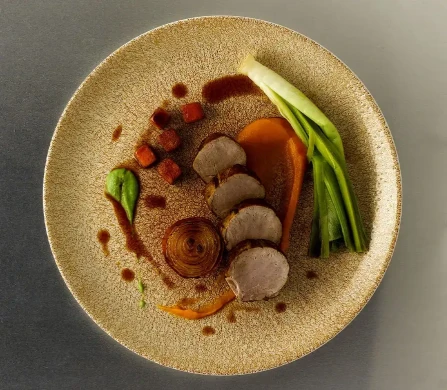 Studio Prints 'Raku' Garnet Orange