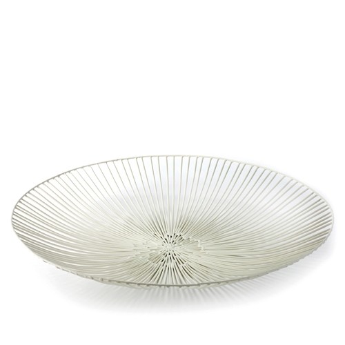 Schaal plat 'edo' diam. 50cm. HG. 7cm. kleur wit metal sculptures a. sciortino Serax