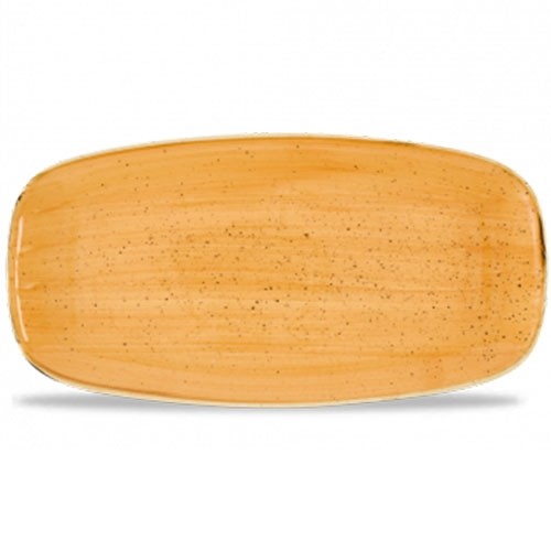 Bord rechthoekig kleur Tangerine afm. 35,5x18,9cm. Churchill Stonecast