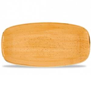 Bord rechthoekig kleur Tangerine afm. 35,5x18,9cm. Churchill Stonecast