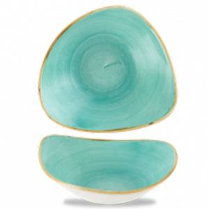 BOWL TRIANGULAR COLOR MINT SIZE. 23.5CM. CHURCHILL STONECAST