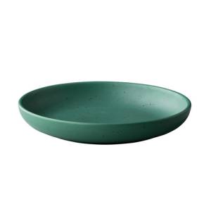 PLAQUE PROFONDE DIAM. 23,5CM. TINTO VERT MAT Q AUTHENTIQUE