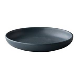 PLATTE TIEF DURCHM. 23,5 cm. TINTO MATT DUNKELGRAU Q AUTHENTISCH
