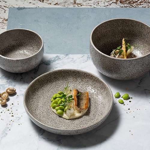 PLATE DEEP DIAM. 26.5CM. ROCK Q AUTHENTIC