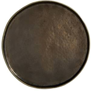 PLATE UPSTANDING EDGE DIAM. 27CM. AZTEC SEMI-MATTE COPPER