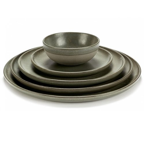 PLATTENDURCHM. 27CM. CAMO GRÜNE OBERFLÄCHE VON SERGIO HERMAN SERAX