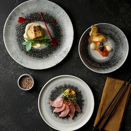 Coupebord diep diam. 18cm. Studio Prints Fusion Quartz Black Churchill