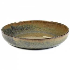 ASSIETTE PROFONDE DIAM. 23CM. SURFACE GRIS INDY PAR SERGIO HERMAN SERAX