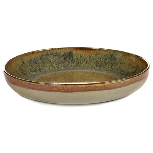 SERVING PLATE DIAM. 32CM. INDY GRAY SURFACE BY SERGIO HERMAN SERAX