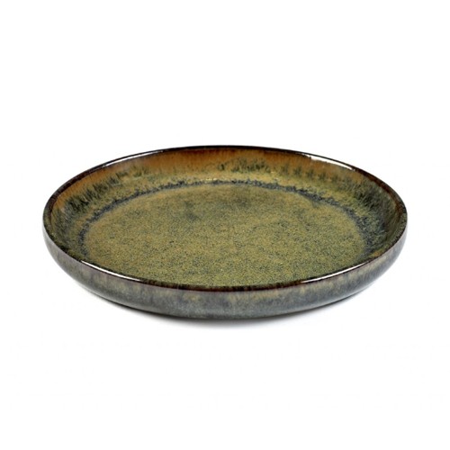 OLIVE PLATE DIAM. 9CM. INDY GREY SURFACE BY SERGIO HERMAN SERAX