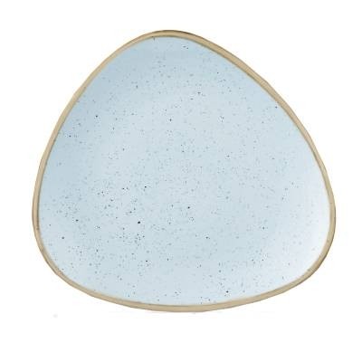 Bord plat driehoekig Duck Egg Blue afm. 22,9cm. Churchill Stonecast