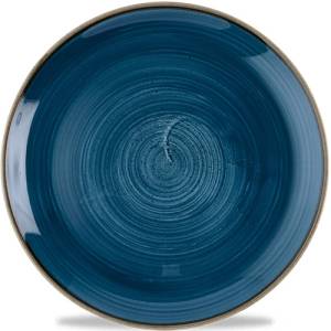 PLAQUE COUPE PLATE DIAM. 29CM. STONECAST JAVA BLEU CHURCHILL