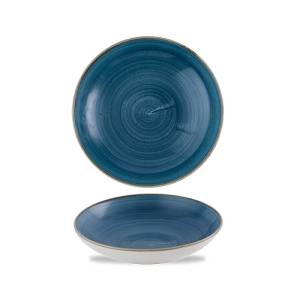 COUPE BOARD DEEP DIAM. 18CM. STONECAST JAVA BLUE CHURCHILL
