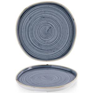 Bord opstaande rand diam. 26cm. hgt. 2cm. Stonecast Blueberry Churchill