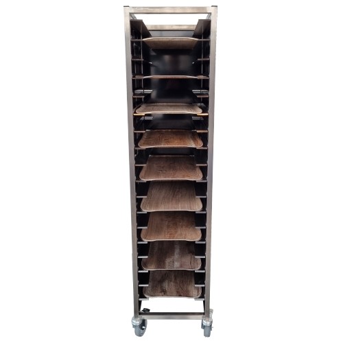 TRAYS/CLEARING TROLLEY 1-COMPARTMENT 15 GUIDES