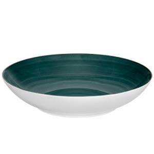 COUPE PLATE DEEP L DIAM. 24CM. SATURNO NATURE COLOR SPRINKLED PETROL