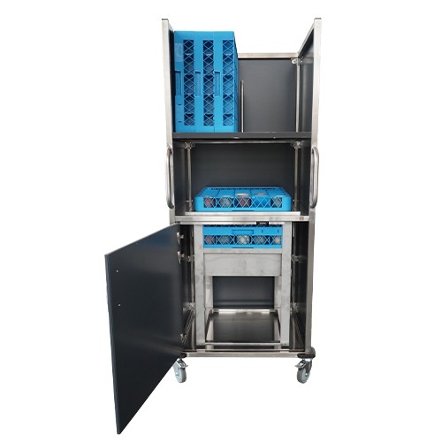 AUSGABEWAGEN, BECHER/BECHER SAUBER/SCHMUTZIG