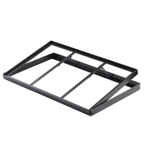 Schuine buffetverhoger afm. 1/1gn. hgt. 4,5cm. zwart gecoat staal