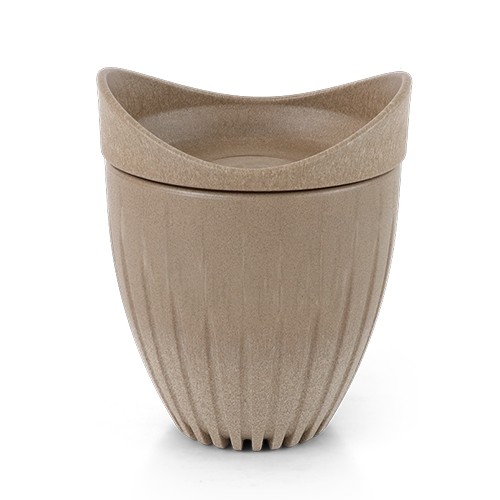 Kop Large met deksel inh. 340ml. Beige Cafea Cup