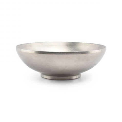 Schaal rvs diam. 22cm. hgt. 7,5cm. Vintage zilver Host