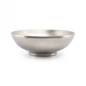 Schaal rvs diam. 22cm. hgt. 7,5cm. Vintage zilver Host