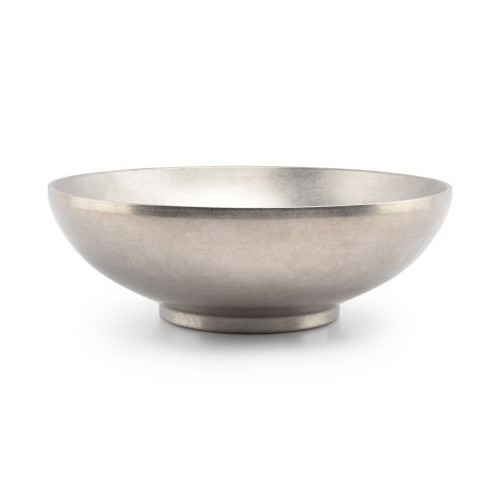 Schaal rvs diam. 24cm. hgt. 8cm. Vintage zilver Host