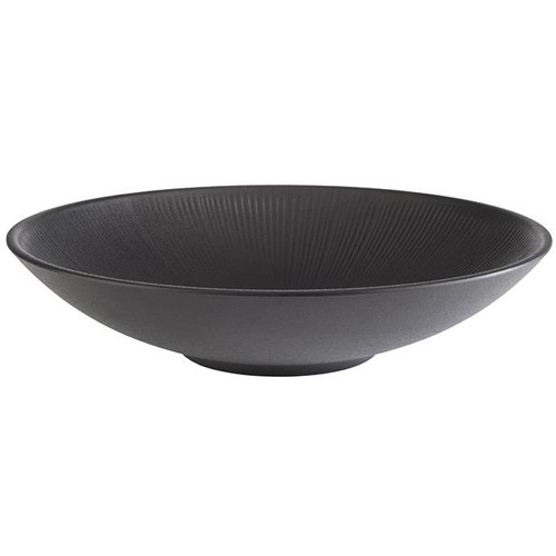 Schaal diam. 30cm. hgt. 7cm. melamine zwart Nero