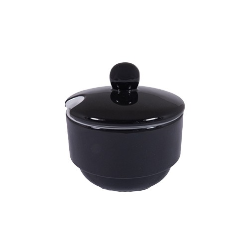 SUGAR BOWL W/COVER INH. 15CL. COLOR BLACK NOVA